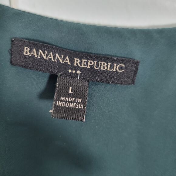 Banana Republic Women's Flounce Hem Green Maxi Dress Size L  102125-1232 - Picture 5 of 8
